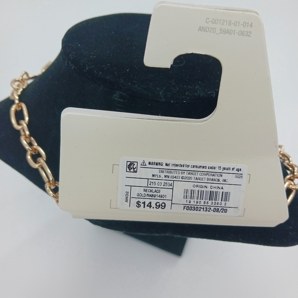 A New Day Necklace Womens Gold Chain Link Contemporary Adjustable - Picture 4 of 6